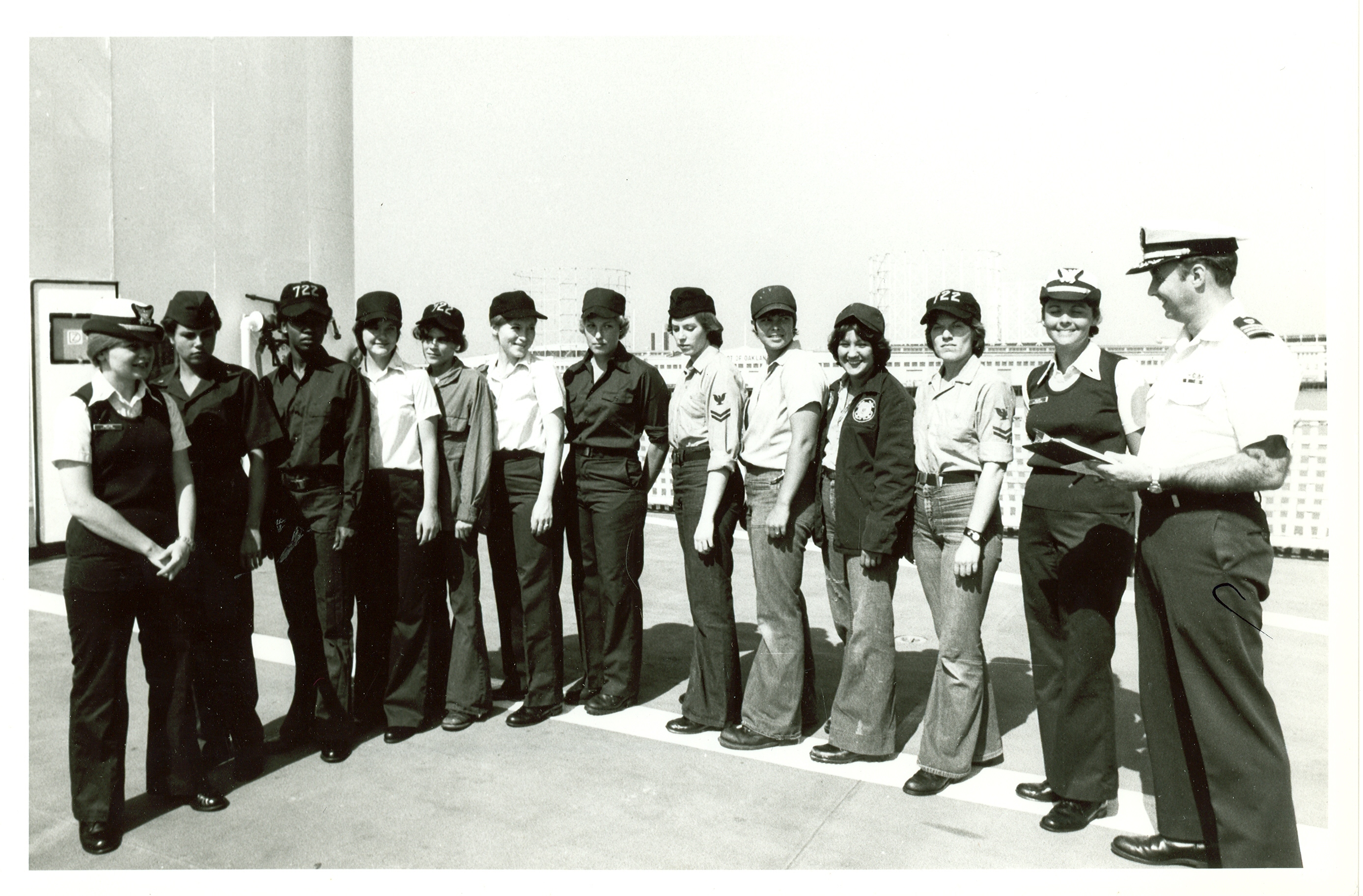 The first 12 Coast Guard women assigned to sea duty. The first 12 Coast Guard women assigned to sea duty.